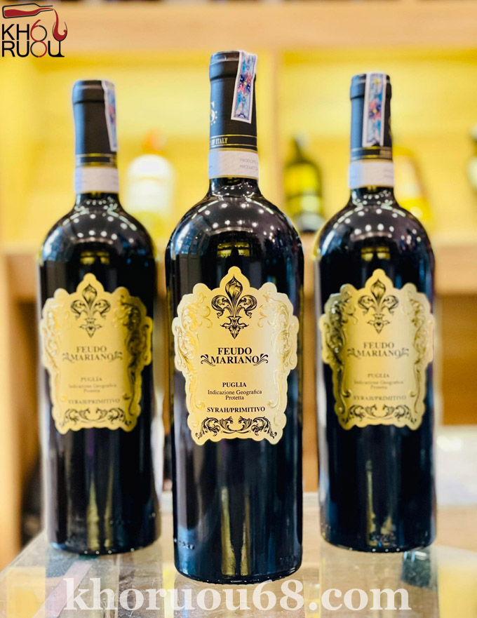 ruou vang y feudo mariano syrah primitivo