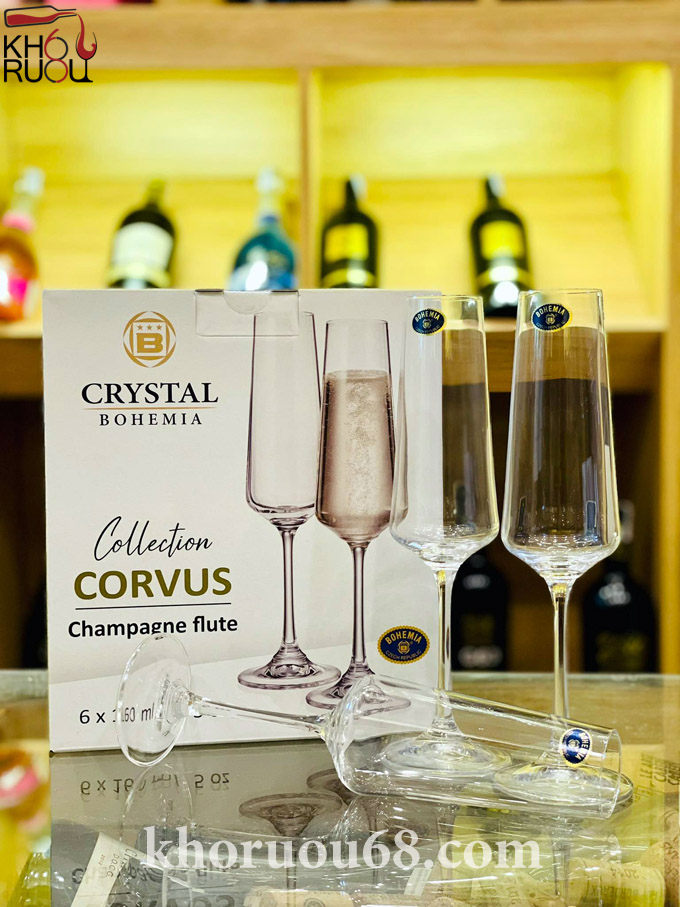 Ly Champagne Pha Lê Crystalite Bohemia Corvus Ly Champagne Pha Lê Crystalite Bohemia Corvus