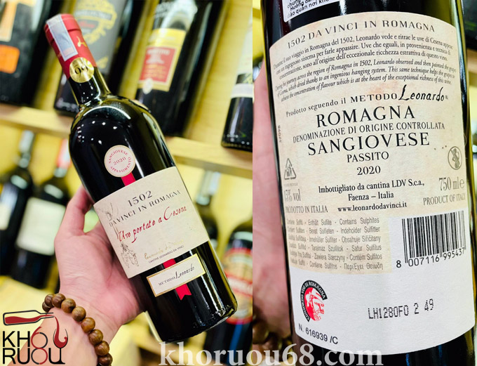 Rượu vang Uve Portate A Cesena Sangiovese Appassimento Rượu vang Uve Portate Cesena Sangiovese Appassimento