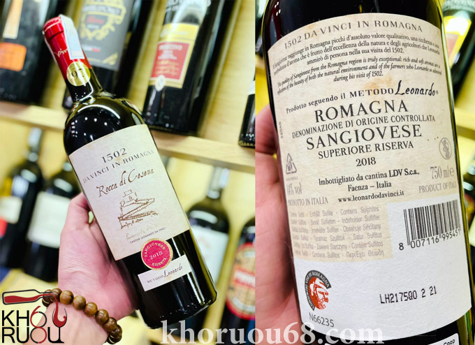 Rượu Vang Đỏ 1502 Da Vinci In Romagna Rocca Di Cesena rượu vang đỏ 1502 Da Vinci In Romagna Rocca Di Cesena