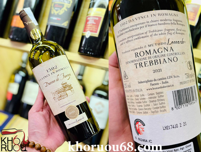 ruou vang y trang 1502 davinci in romagna