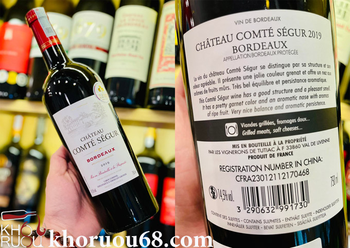 Rượu Vang Chateau Comte Segur Bordeaux Rượu Vang Chateau Comte Segur Bordeaux