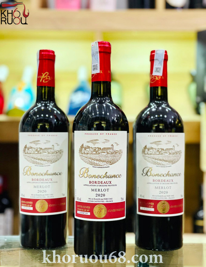 Rượu vang Bonechance Bordeaux Merlot Rượu vang Bonechance Bordeaux Merlot