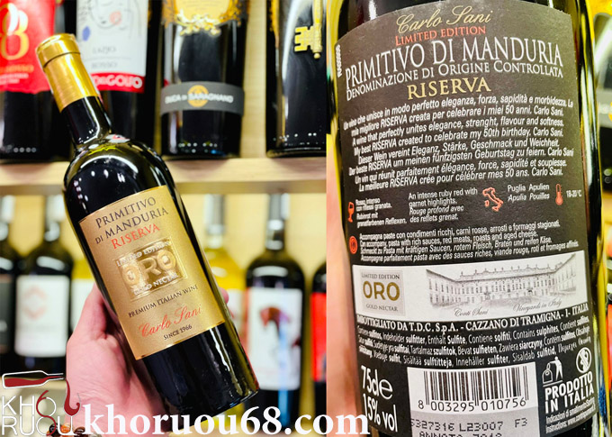ruou vang do oro riserva 1