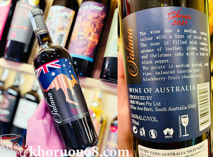 Rượu vang Salana Shiraz