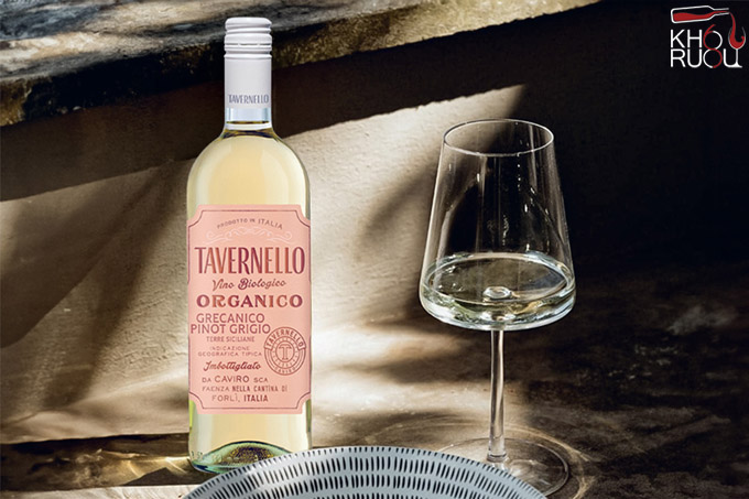 Rượu Vang Ý Tavernello Organico Grecanico Pinot Grigio Terre Siciliane