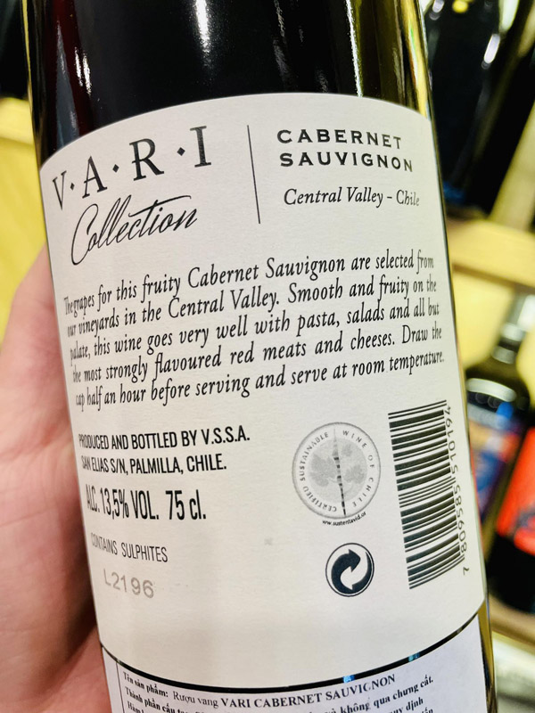 Rượu vang Chile VARI Coleection vari