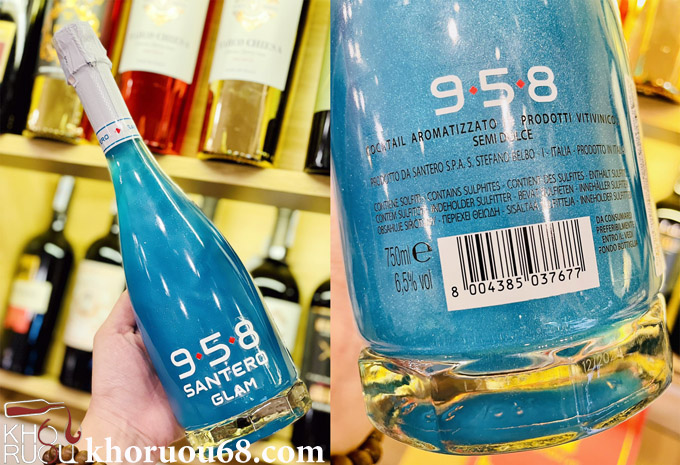 Rượu vang nổ Santero 958 Glam Blue