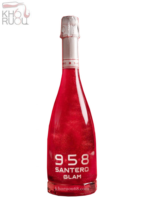 Rượu vang nổ Santero 958 Glam Red