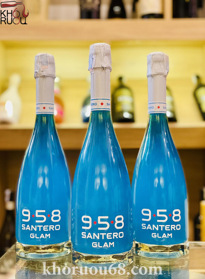 Rượu vang nổ Santero 958 Glam Blue