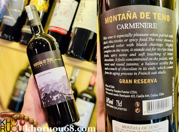 Rượu vang Chile Aimen Dros Gran Reserva ruou vang do chile montana de teno