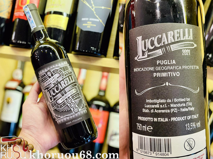 Rượu Vang Luccarelli Negroamaro Vintage Edition Rượu vang Luccarelli Primitivo Vintage Edition