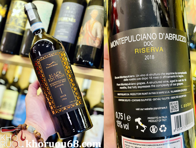 Rượu vang Black Edition Montepulciano