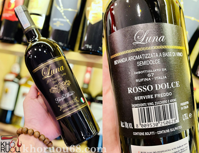 Rượu vang ngọt Luna Dolce Rosso Rượu vang ngọt Luna Dolce Rosso