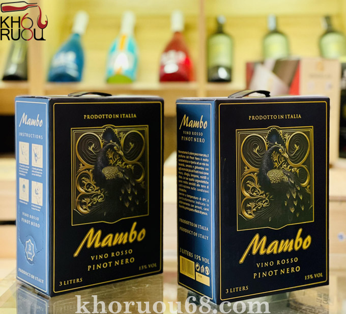 Rượu Vang Bịch 1881 Primitivo di Manduria Rượu Vang Bịch 3 Lít Mambo Vino Rosso