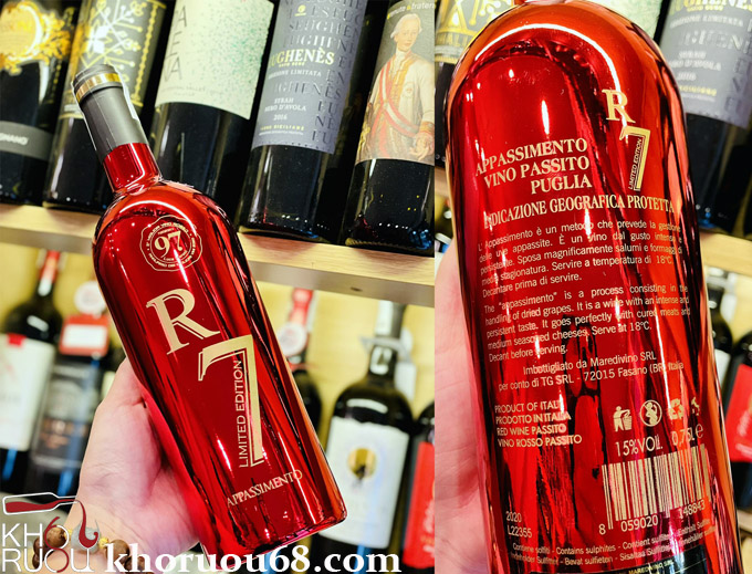 Rượu Vang R7 Appassimento Vino Passito Puglia