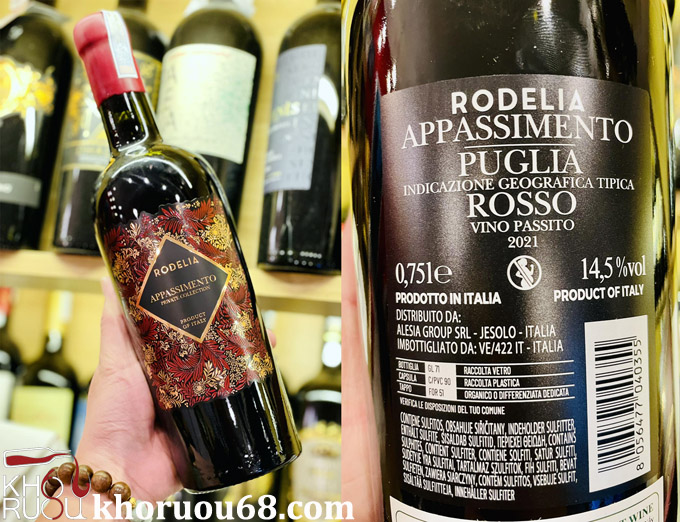 Rượu Vang Ý Rodelia Appassimento Rượu vang Ý Rodelia Appassimento