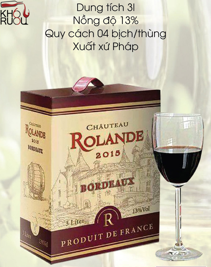 Rượu Vang Bịch Chateau Rolande Bordeaux