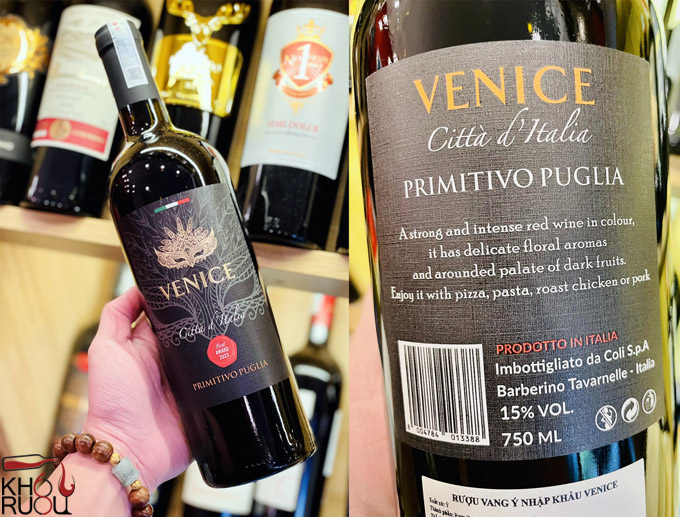 Rượu Vang Venice Primitivo Puglia