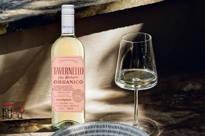 Rượu Vang Ý Tavernello Organico Grecanico Pinot Grigio Terre Siciliane