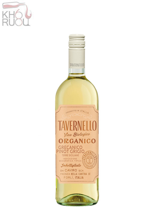Rượu Vang Ý Tavernello Organico Grecanico Pinot Grigio Terre Siciliane