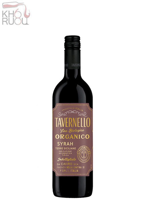 Rượu Vang Ý Tavernello Organico Syrah Terre Siciliane