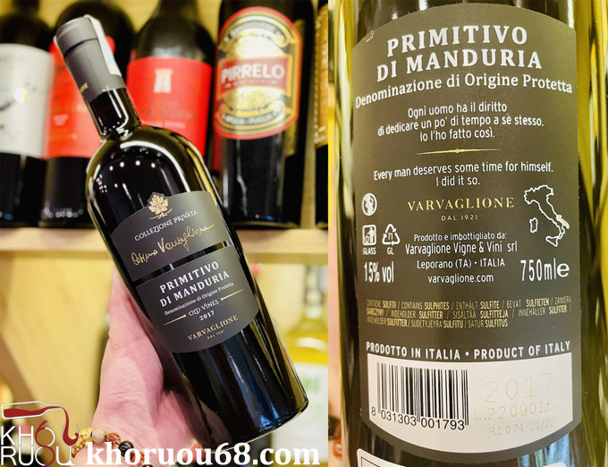 Rượu Vang Privata Primitivo Di Manduria DOP Rượu Vang Privata Primitivo Di Manduria DOP