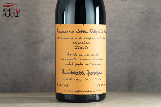 Rượu vang Ý Amarone della Valpolicella Classico Quintarelli Giuseppe 2000