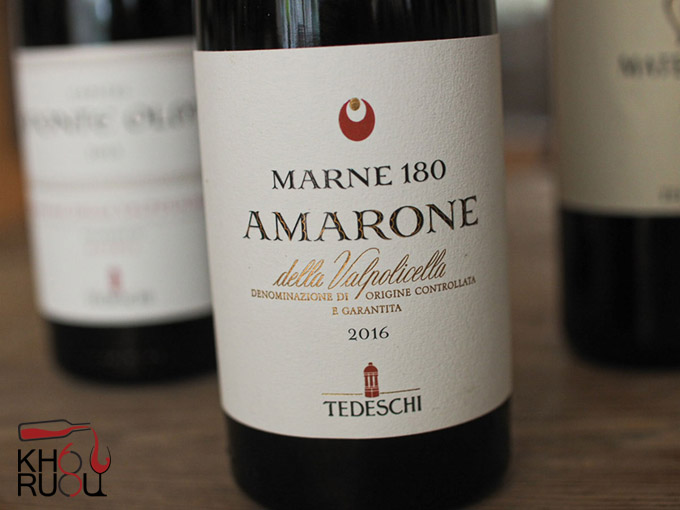 Rượu vang Ý Amarone Marne 180 2018 Rượu Vang Ý Amarone Marne 180 2018