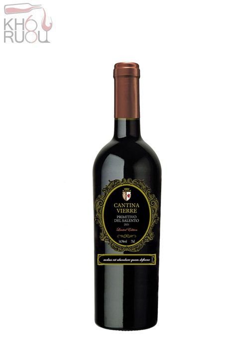 Rượu Vang Ý Cantina Vierre Primitivo Del Salento Rượu Vang Ý Cantina Vierre Primitivo Del Salento