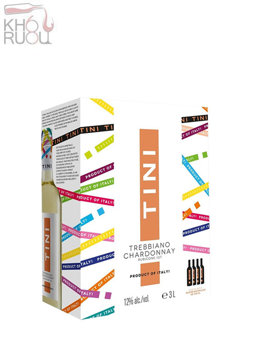 Rượu vang bịch Tini Trebbiano Chardonnay Rubicone BIB