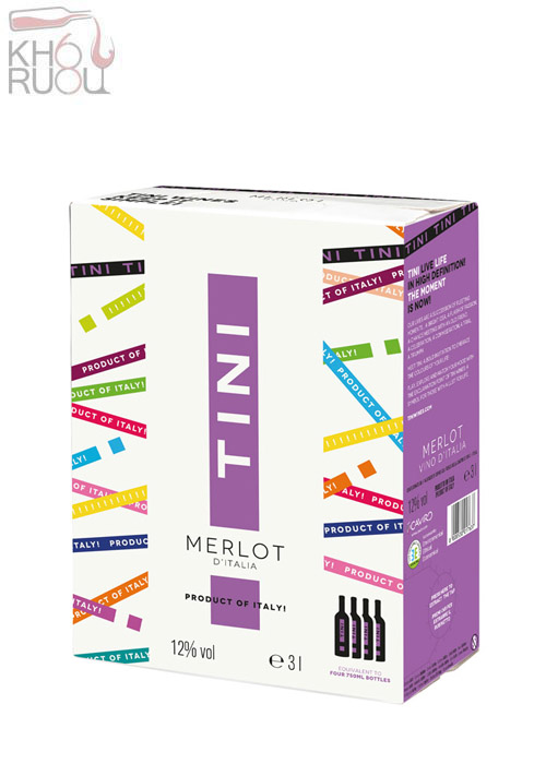 Rượu Vang Bịch Tini Merlot BIB Rượu vang bịch Tini Merlot BIB