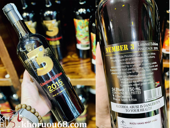 Rượu Vang Number 3 Pinotage 2015