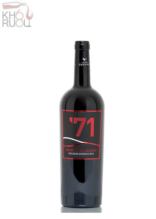 Rượu vang Ý pandora '71 primitivo pandora '71 primitivo
