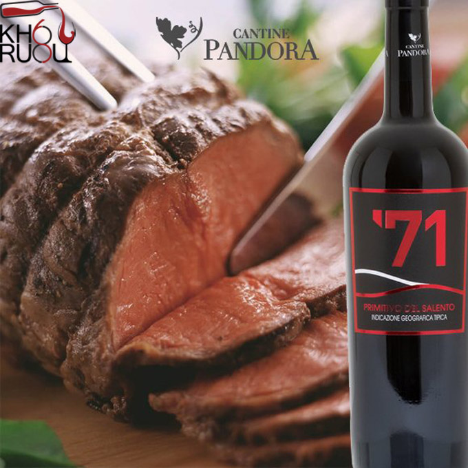 Rượu vang Ý pandora '71 primitivo pandora '71 primitivo