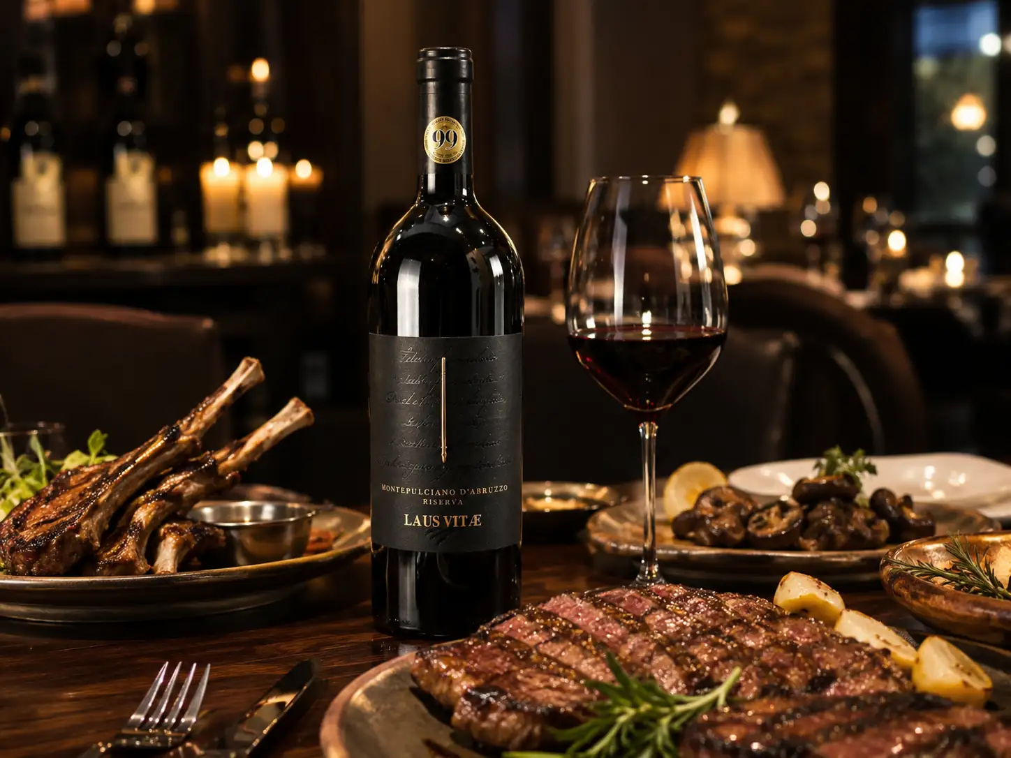Laus Vitae Montepulciano kết hợp với món ăn