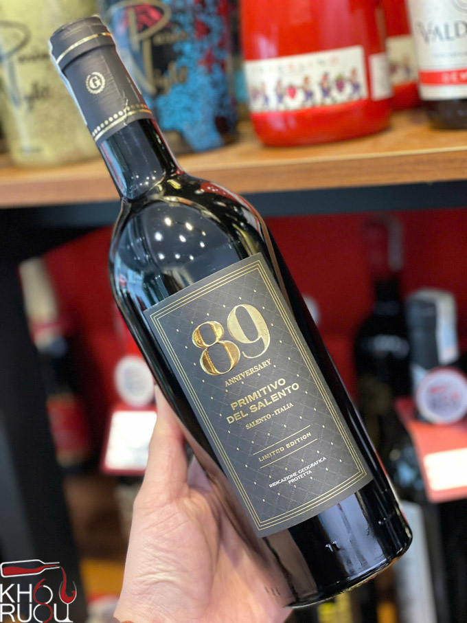 Rượu Vang Ý 89 Anniversary Primitivo Salento