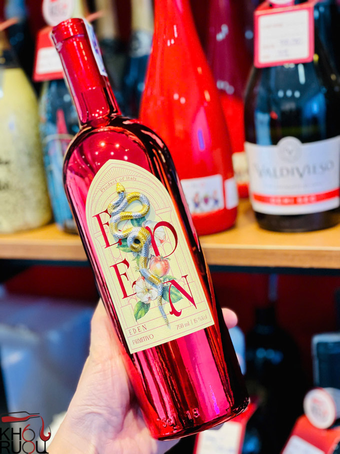 Rượu vang Ý Eden Primitivo hình con rắn