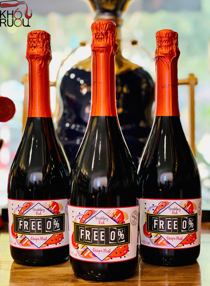 Rượu Vang Tây Ban Nha Free 0% Red Sparkling Rượu Vang Tây Ban Nha 0 Cồn Red Sparkling