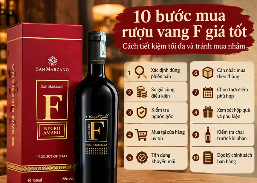 10 Bước Mua Rượu Vang F Giá Tốt: So Giá Đúng Cách Trước Khi Mua