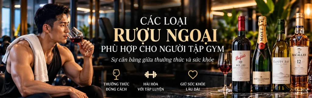 Các loại rượu ngoại phù hợp cho người tập gym