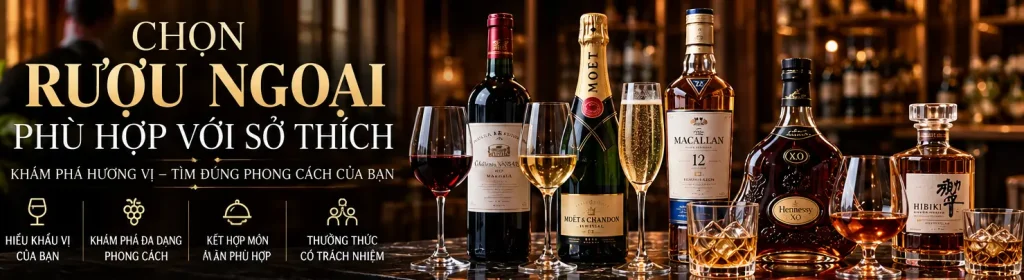 Cách chọn rượu ngoại phù hợp với sở thích