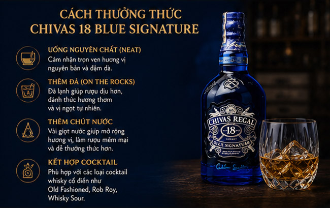 Cách Thưởng Thức Rượu Chivas 18 Blue Signature