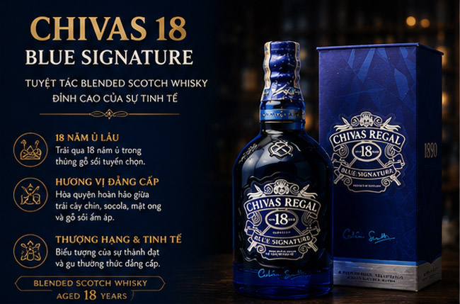 Rượu Chivas 18 Blue Signature