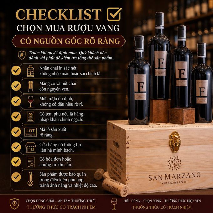 Rượu Vang F Xách Tay Và Rượu Vang F Công Ty Khác Nhau Như Thế Nào? Chọn mua rượu vang F có nguồn gốc rõ ràng