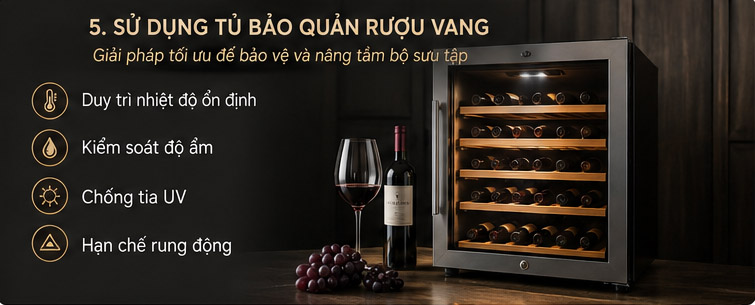 Cách Bảo Quản Rượu Vang Chuẩn Nhất Cho Người Dùng Tủ bảo quản rượu vang