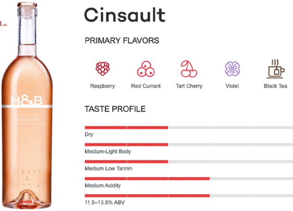 Hương vị đặc trưng của Cinsault