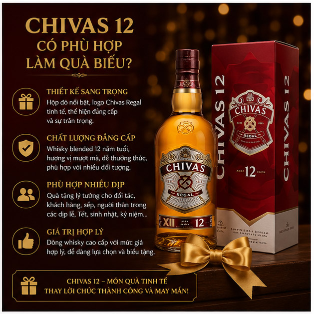 Chivas 12 làm quà biếu