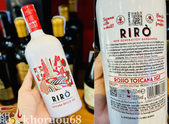 Rượu vang Ý RIRÒ Toscana Rosso IGT Rượu vang Ý RIRÒ Toscana Rosso IGT