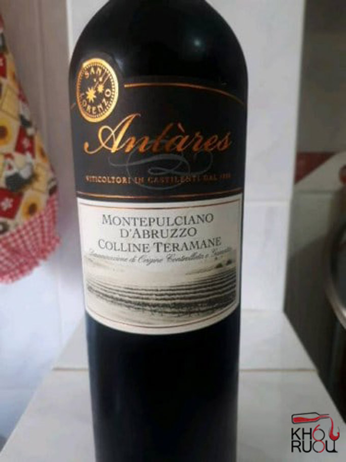 Rượu Vang Ý Antàres Montepulciano D Abruzzo